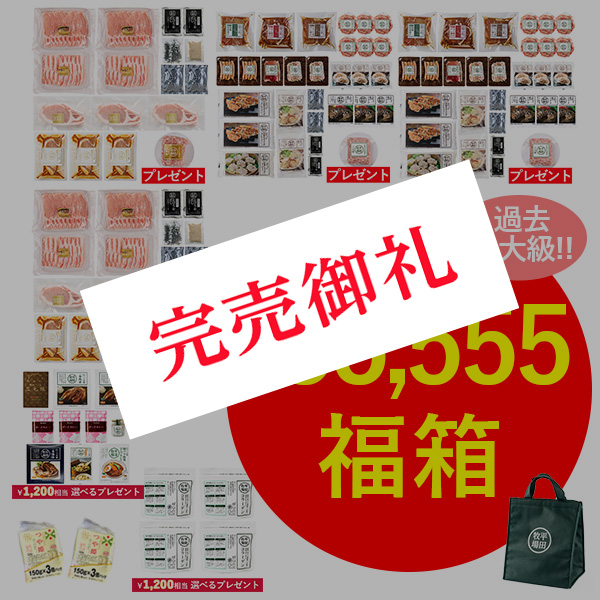 【通販店限定・送料無料】＼限定５セット／ 福箱全部買い！ 過去最大ボリュームのギガ福箱 [冷凍便]