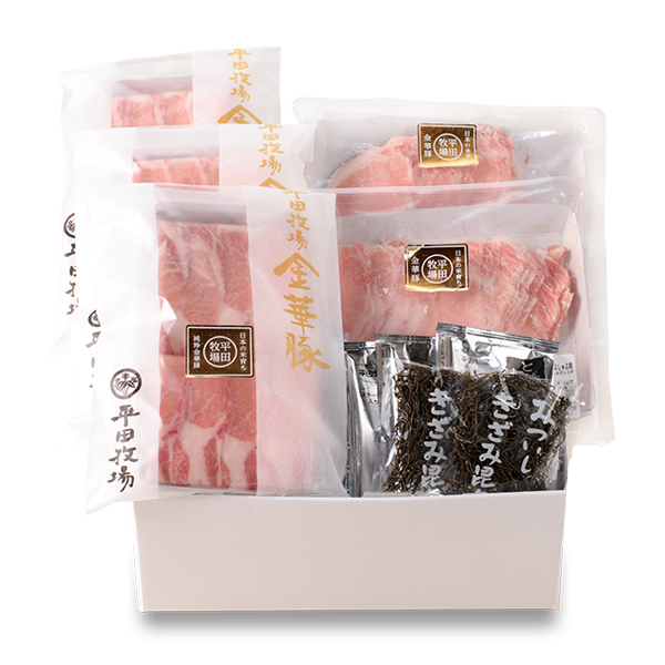 日本の米育ち純粋金華豚・金華豚 ロース合い盛りしゃぶしゃぶギフト(850g)JHS-21[冷蔵便]