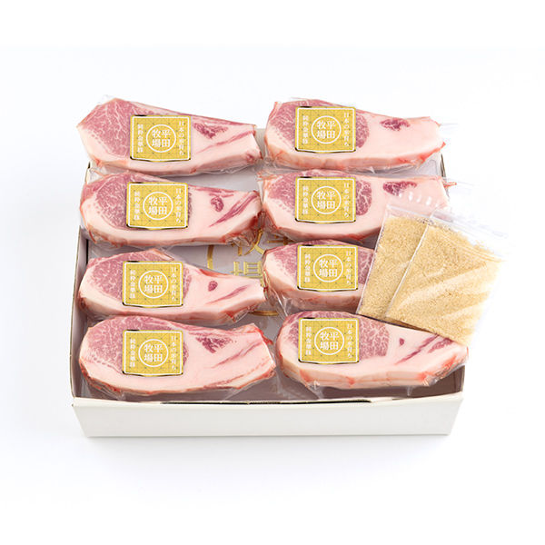 日本の米育ち純粋金華豚 ロースステーキギフト(8枚入)JOH-JK08[冷蔵便]