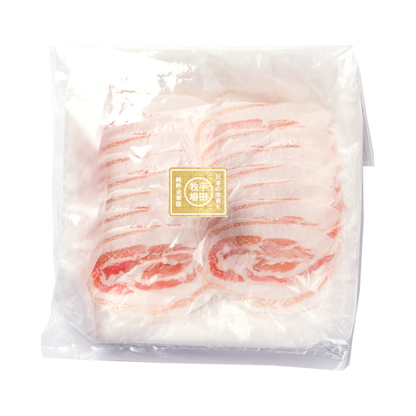 日本の米育ち平田牧場純粋金華豚バラ皿盛り 超極薄しゃぶしゃぶ（200g）[冷凍便]