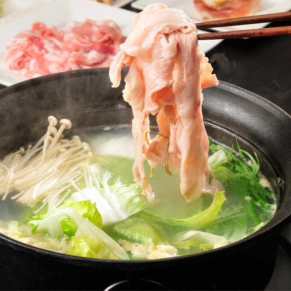 【木曜発送限定】金華豚しゃぶしゃぶ用切落しと“御立葉ほうれん草” セット [冷蔵便]